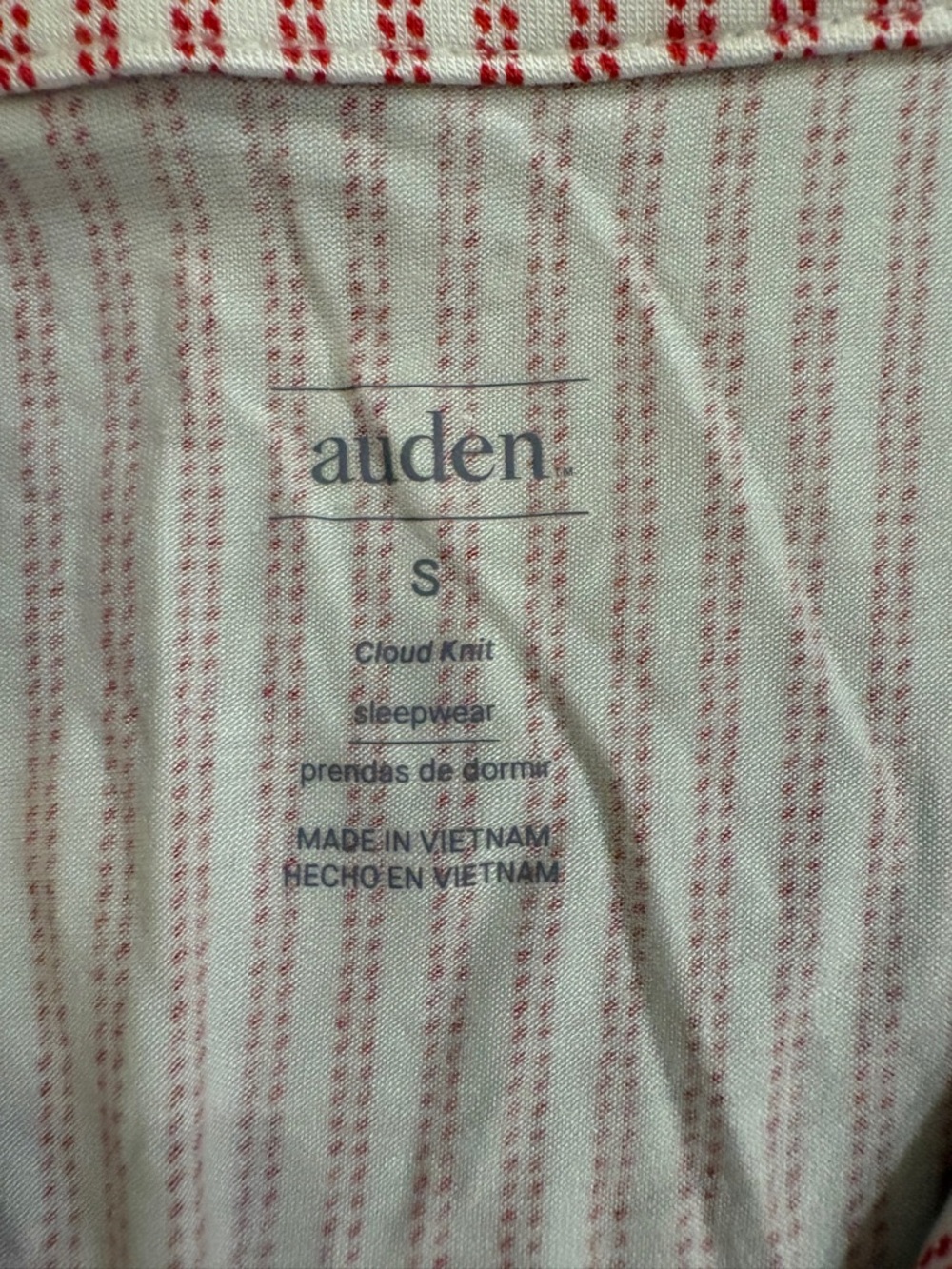 Auden Red & White Striped Women's Pajama Set - Picture 4 of 8